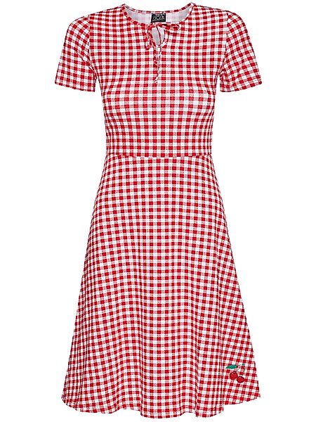 Pussy Deluxe Back to 1955 Red Plaid Damen A-Linien-Kleid rot allover günstig online kaufen