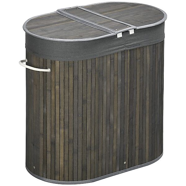 HOMCOM Wäschekorb 100L mit Deckel, Griffen, günstig online kaufen