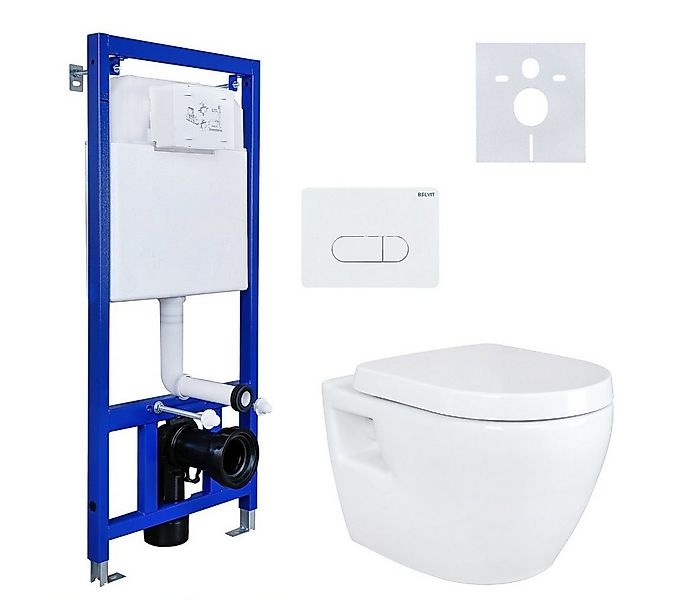Aloni Tiefspül-WC AL5509Komplett 35x35x51 cm, Hänge-WC, Softclose-Sitz, Vor günstig online kaufen