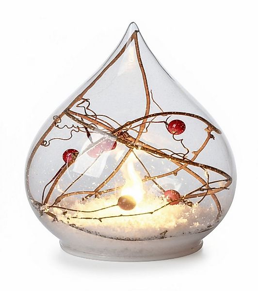 formano LED Dekolicht Dekokugel Weihnachten Tropfenform 15 cm Glaskugel mit günstig online kaufen