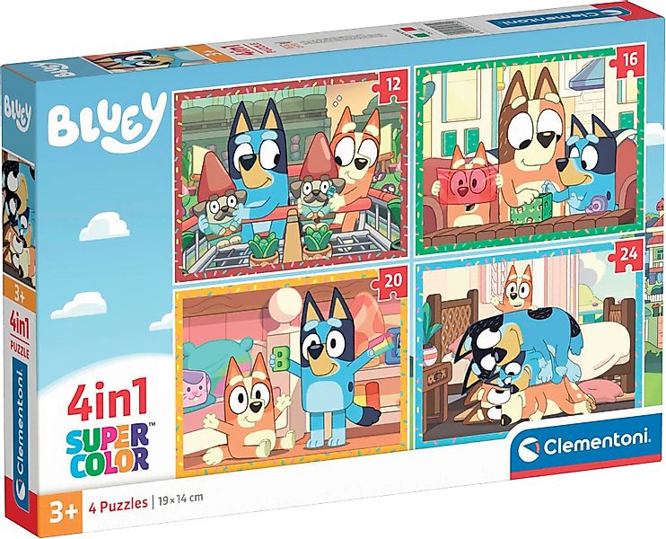 Clementoni® Puzzle Bluey, 4in1 Supercolor, 72 günstig online kaufen