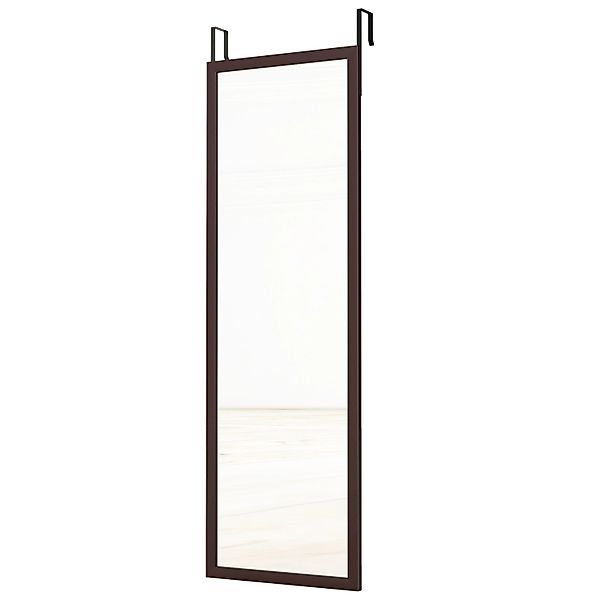 Costway Wandspiegel mit Höhenverstellbaren Hängehaken Braun günstig online kaufen