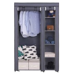 VINGLI Stoffschrank Kleiderschrank Stoff, 110 x günstig online kaufen