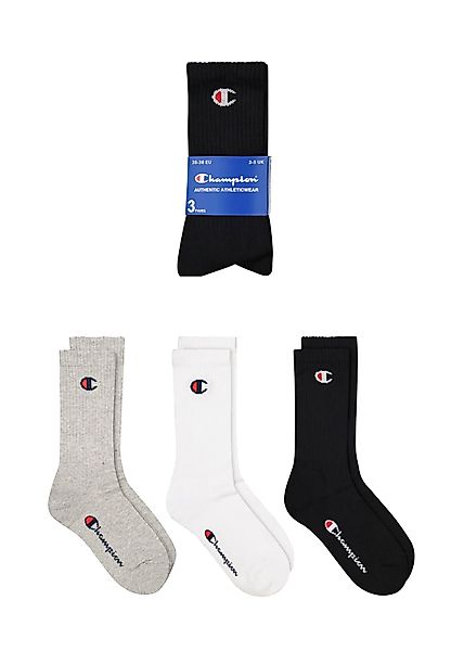 Champion Socken 3-Pack U24558 EM006 OXGM WHT NBK Grau Weiß Schwarz günstig online kaufen