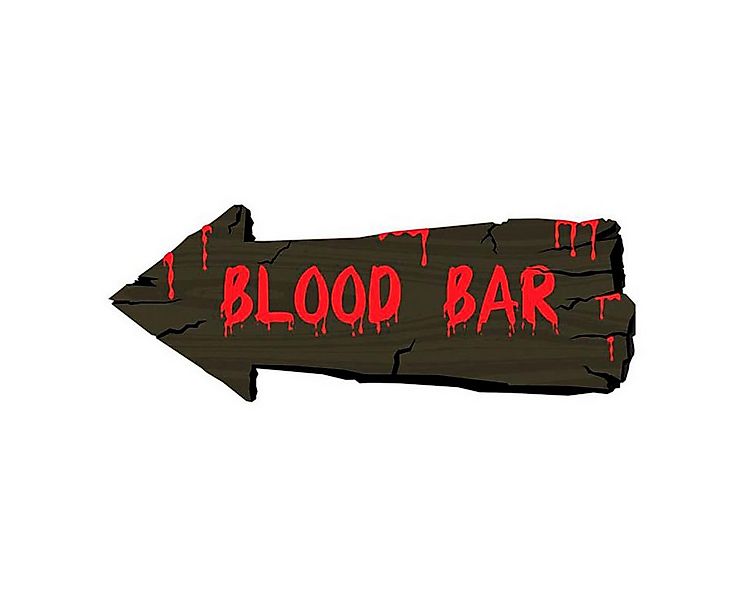 Funny Fashion Dekoobjekt Schild Blood Bar ca. 50 cm Halloween Dekoration günstig online kaufen
