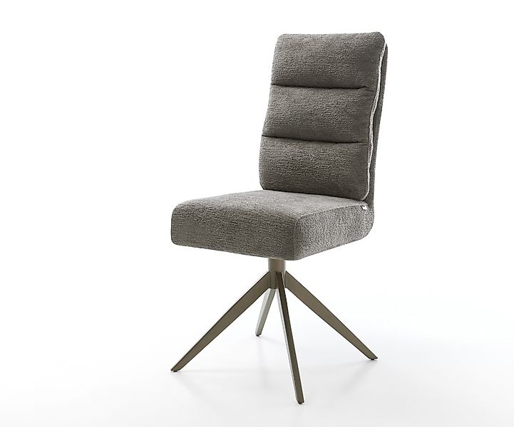 Drehstuhl Pela-Flex Bouclé Soft Schlamm Kreuzgestell breit Effektfinish Tit günstig online kaufen