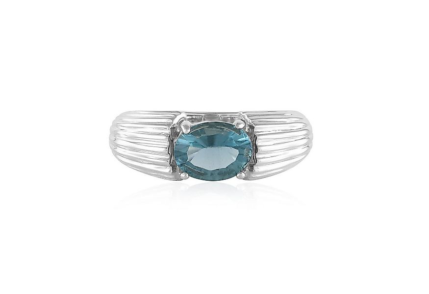 Cavill Solitärring Cavill Ring Grüner Fluorit 1,26 ct Oval Silber platin Da günstig online kaufen