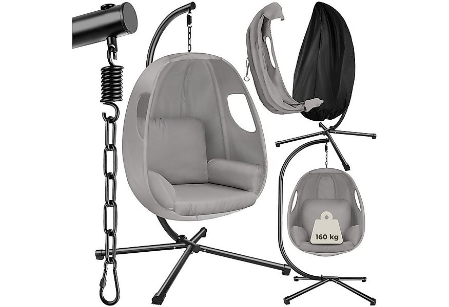 tectake Hängesessel Hängeschaukel mit extra dickem Sitzkissen, 100 x 97 x 2 günstig online kaufen