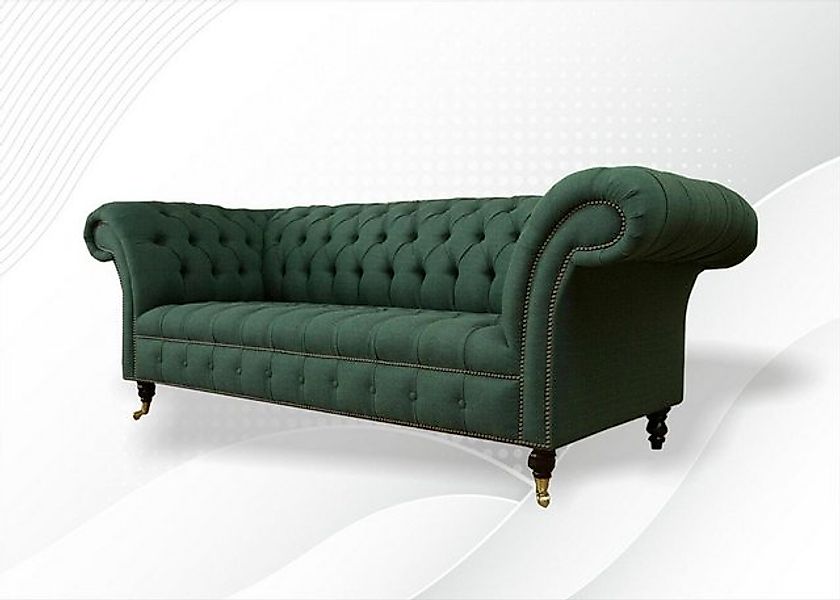 JVmoebel Chesterfield-Sofa Chesterfield Sofa Handarbeit Holz massiv Möbel h günstig online kaufen