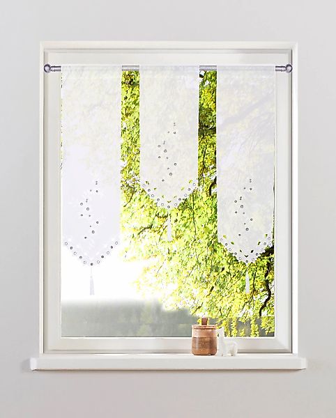 my home Scheibengardine "Neila" Stangendurchzug 3 Stk. tlg. günstig online kaufen