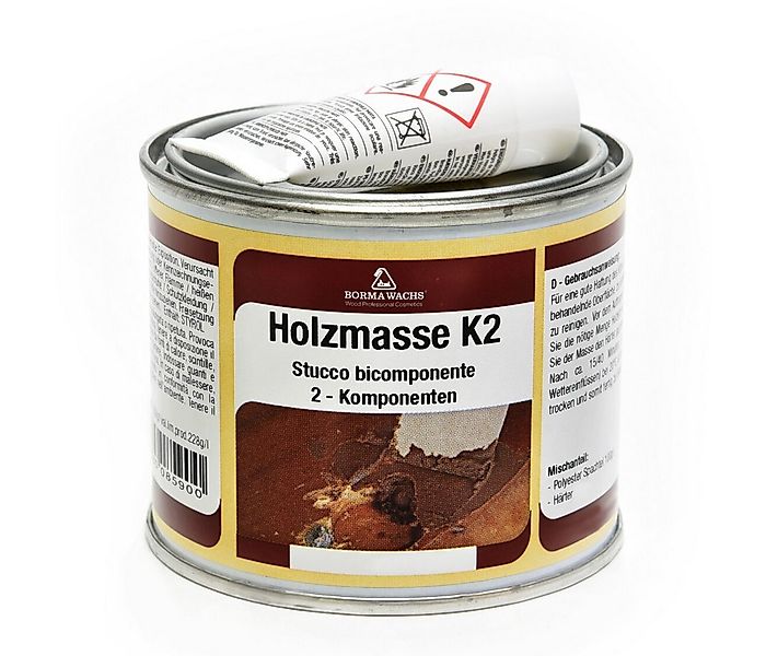 BORMA Spachtelmasse 2K Holzkitt, Schnelltrockned, 2K Holzmasse mit Härter günstig online kaufen