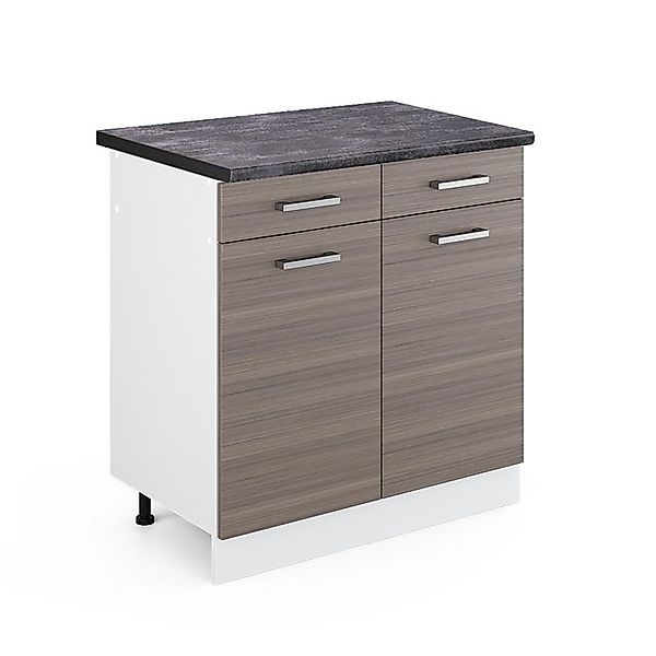 Vicco Küchenunterschrank R-Line Schubladenschrank für die Küche Grau/Weiß 8 günstig online kaufen
