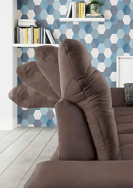 set one by Musterring Ecksofa "SO4100 V" mit verstellbaren Kopfteilen, wahl günstig online kaufen