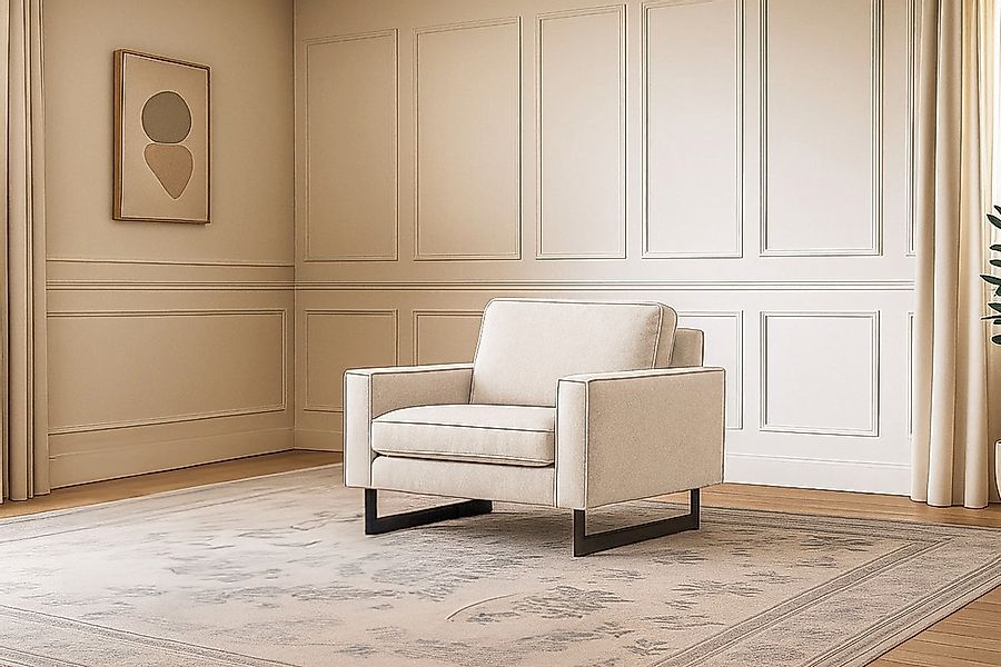 Home affaire Loveseat "Pinto 105 cm, Cord, Chenille, Lederoptik" mit Keder, günstig online kaufen