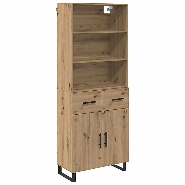 vidaXL Highboard Artisan-Eiche 69,5 x 34 x 180 cm Holzwerkstoff 3415857 günstig online kaufen