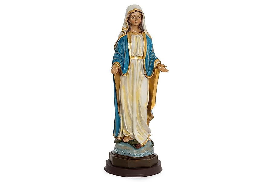 Moritz Dekofigur Jungfrau Maria Statue 42,5 cm Marienfigur mit blau-goldene günstig online kaufen