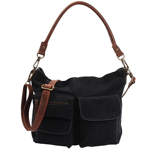 LECONI Schultertasche Handtsche Umhängetasche Ledertasche Veloursleder günstig online kaufen
