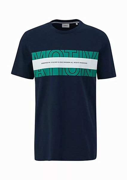 s.Oliver Kurzarmshirt Baumwollshirt mit Frontprint günstig online kaufen