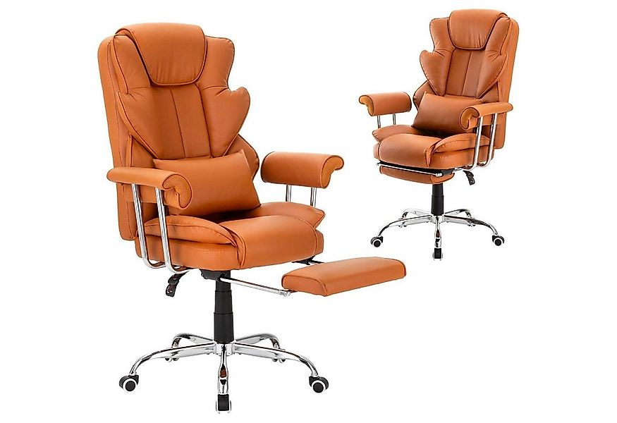 LuxusKollektion Chefsessel Ergonomischer Bürostuhl 230kg PU Leder Chefsesse günstig online kaufen