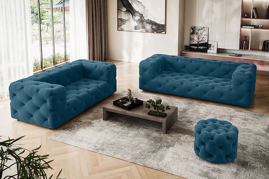 Home affaire 3-Sitzer "FOLLINA" 3-Sitzer Sofa mit klassischer Chesterfield- günstig online kaufen
