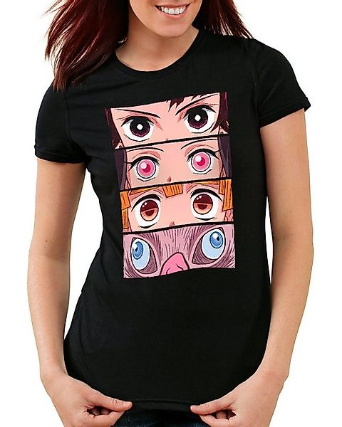 style3 T-Shirt Demon Eyes demon slayer anime japan manga cosplay günstig online kaufen