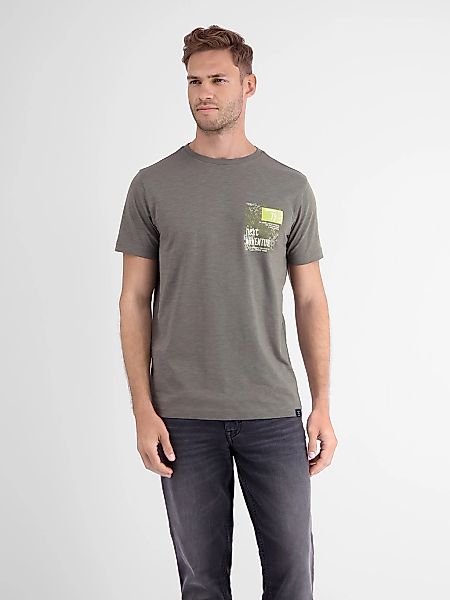 LERROS T-Shirt "LERROS O-Neck T-Shirt, Brustprint" günstig online kaufen