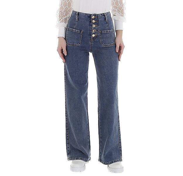 Ital-Design Weite Jeans Damen Freizeit (88578928) Used-Look Stretch High Wa günstig online kaufen