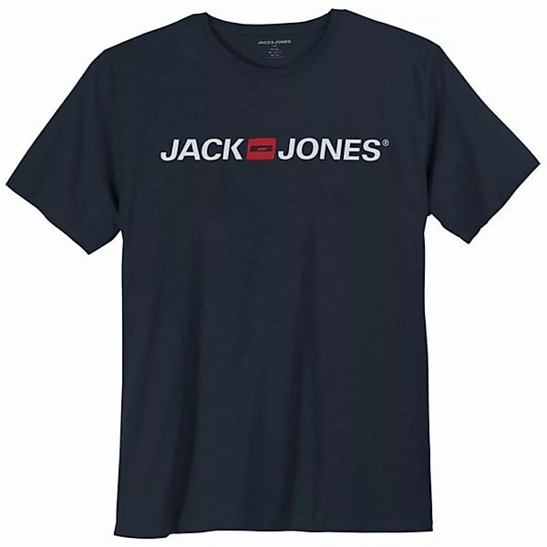 Jack & Jones Rundhalsshirt T-Shirt große Größen Logodruck Jack & Jones navy günstig online kaufen
