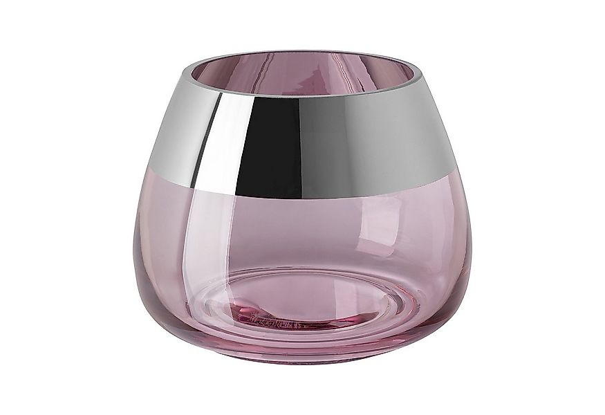 Fink Teelichthalter BELLA Teelichthalter - H.11,6cm x D.15cm - Glas - rose/ günstig online kaufen