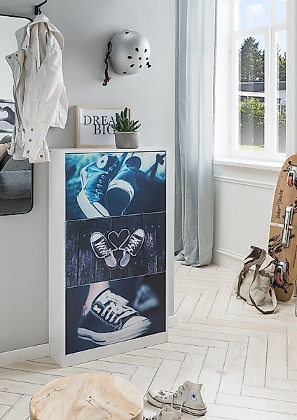 freiraum Schuhschrank 8956-SPORTS in Weiß, MDF günstig online kaufen