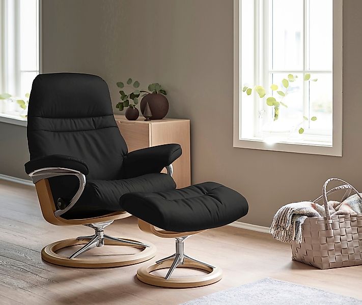 Stressless Relaxsessel "Sunrise" Set, Relaxsessel mit Hocker, mit Signature günstig online kaufen