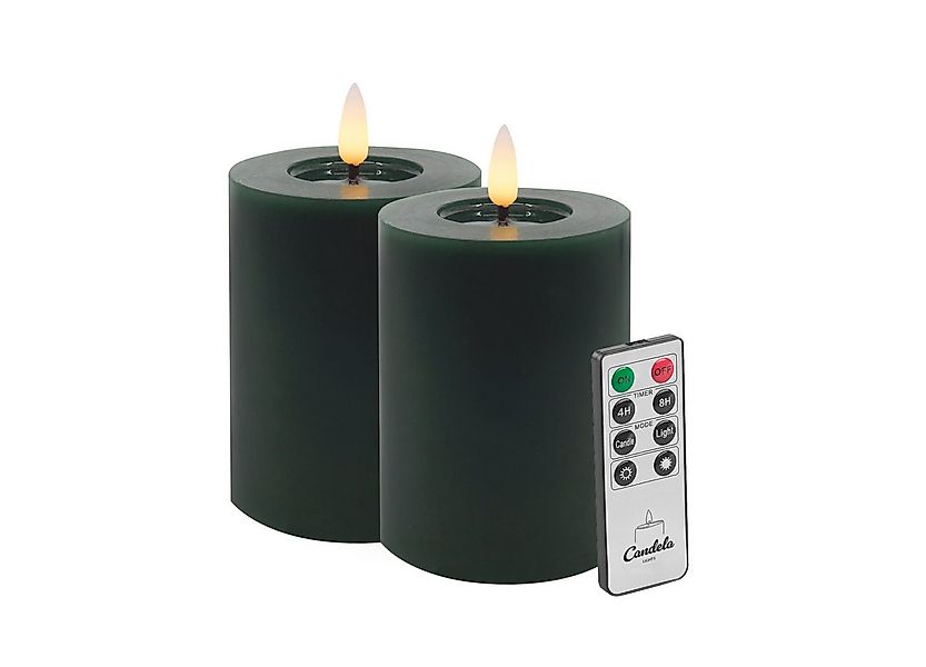 LC Home LED-Kerze LED Kerzen Set Winter Echtwachs Timerfunktion Fernbedienu günstig online kaufen