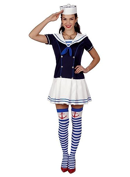 Metamorph Kostüm Sailor Girl, Matrosin-Kleid im Retro-Look günstig online kaufen