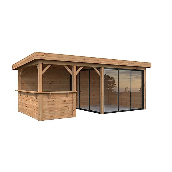 Palmako Pavillon Lenna Set 407 Slide Braun Tauchgrundiert 588 cm x 300 cm F günstig online kaufen