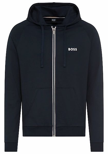 BOSS Kapuzensweatjacke "Authentic" aus Baumwoll-Terry mit kontrastfarbenem günstig online kaufen