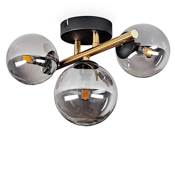 hofstein Deckenleuchte Deckenlampe aus Metall/Glas in günstig online kaufen