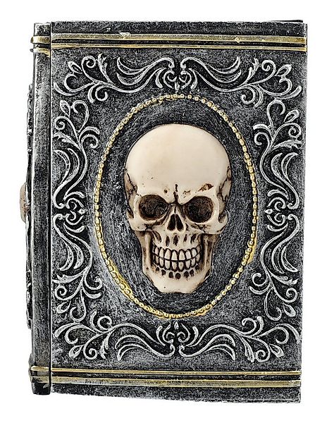 Figuren Shop GmbH Dekoobjekt Schatulle Buch mit Totenkopf - Grimoire Gothic günstig online kaufen
