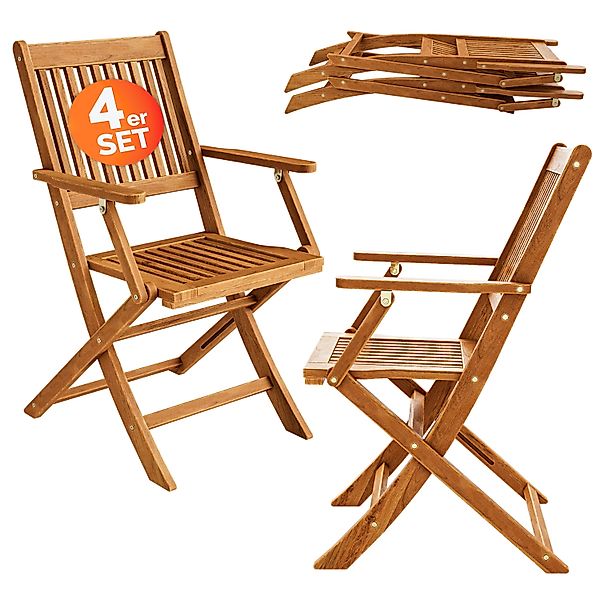 Casaria Gartenstuhl Sydney, Gartenstuhl Holz FSC®-zertifiziert günstig online kaufen