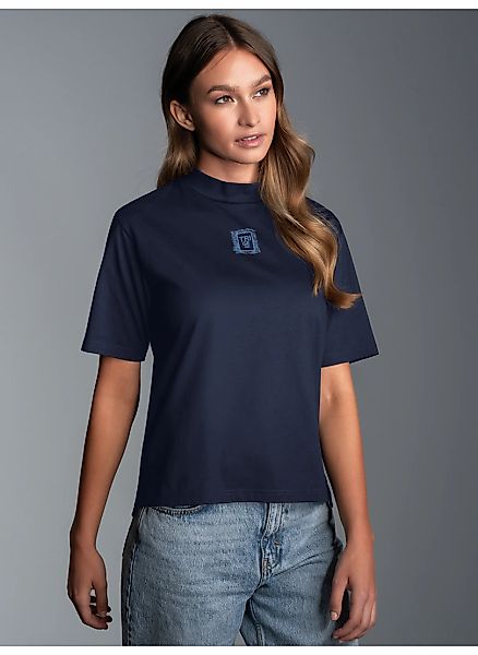Trigema T-Shirt "TRIGEMA T-Shirt mit Stehkragen" 1 Stk. tlg. günstig online kaufen