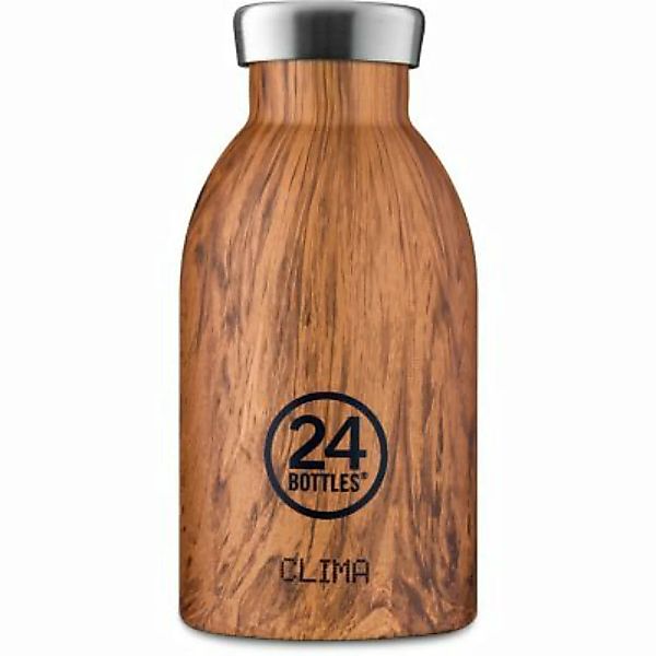 24Bottles Wood Clima Trinkflasche 330 ml Trinkflaschen braun günstig online kaufen