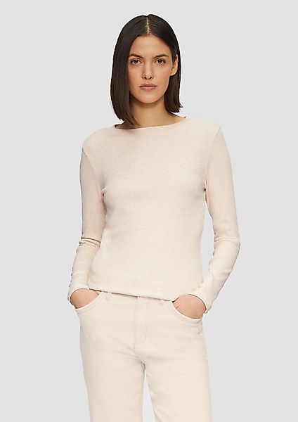 s.Oliver Langarmshirt Geripptes Langarmshirt im Slim günstig online kaufen