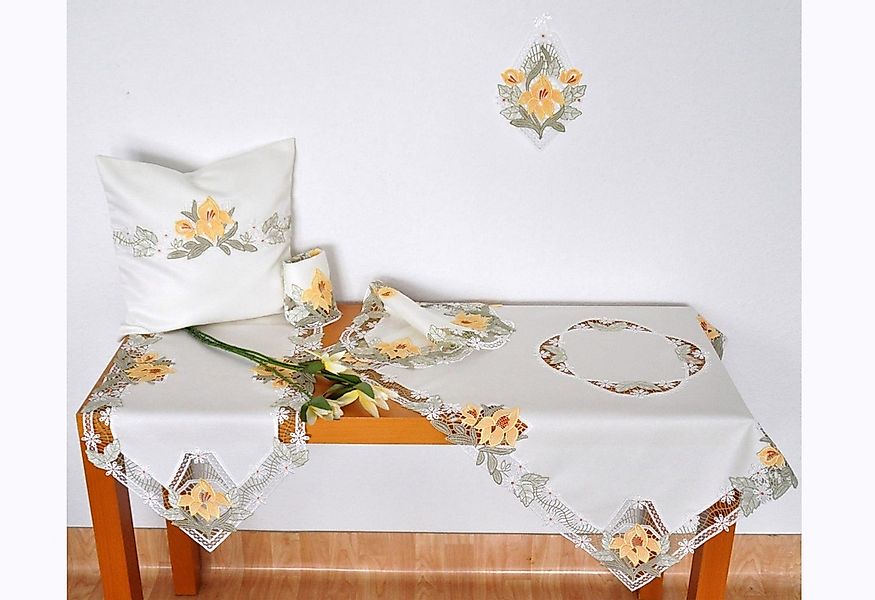 Stickereien Plauen Tischdecke "Lilienzeit" günstig online kaufen
