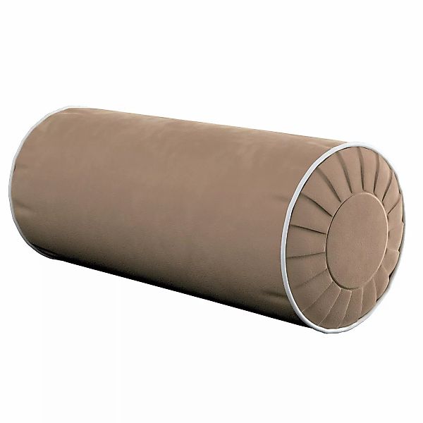 Nackenrolle mit Falten und Einfassband, beige, Velvet (704-35) günstig online kaufen