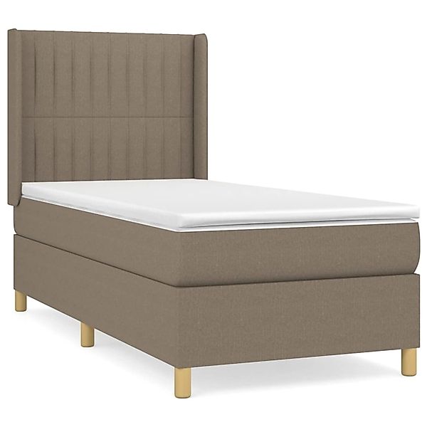 vidaXL Boxspringbett mit Matratze Taupe 90x200 cm Stoff1380042 günstig online kaufen