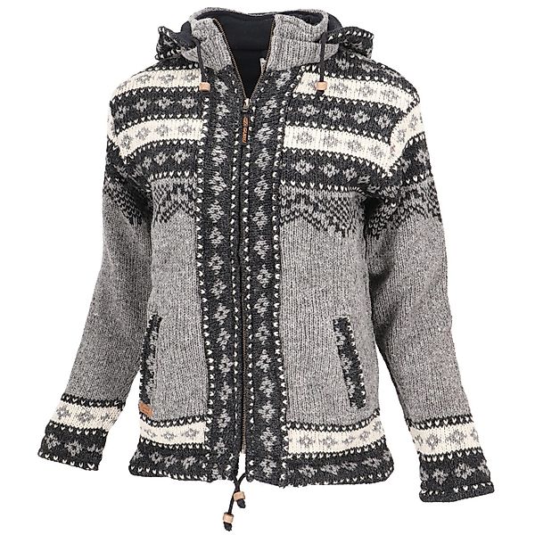 Guru-Shop Langjacke Kuschelige gefütterte Strickjacke, Damenjacke,.. günstig online kaufen