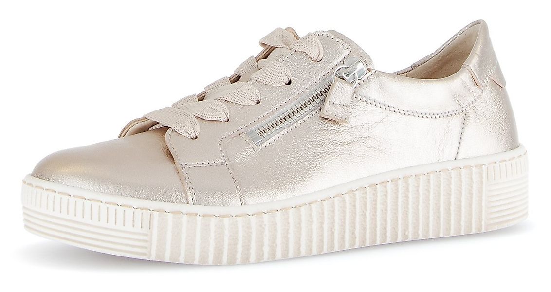 Gabor Plateausneaker, Freizeitschuh, Halbschuh, Schnürschuh mit dezenten Zi günstig online kaufen