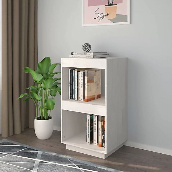 Bücherregal Weiß 40x35x71 Cm Massivholz Kiefer günstig online kaufen