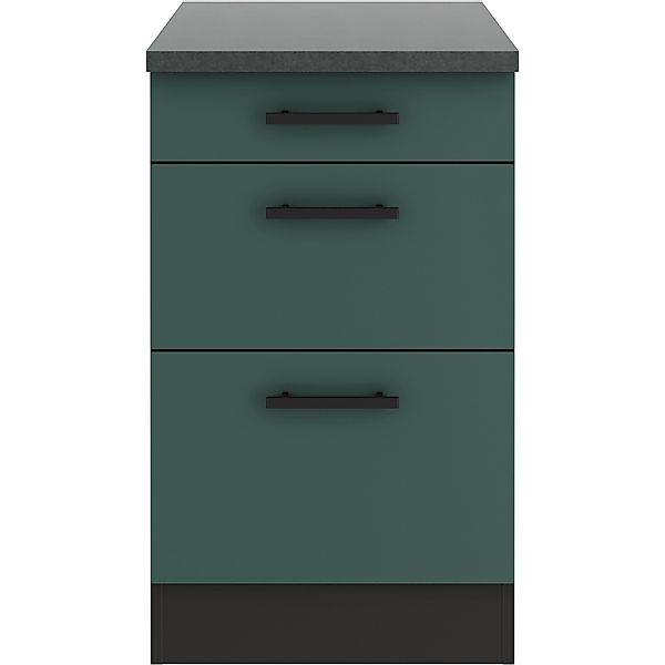 OPTIFIT Verona405 Küchen-Unterschrank 50 cm Steingrün günstig online kaufen