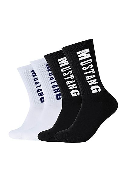MUSTANG Tennissocken "casual", (4 Paar), weicher Komfortbund, atmungsaktiv günstig online kaufen