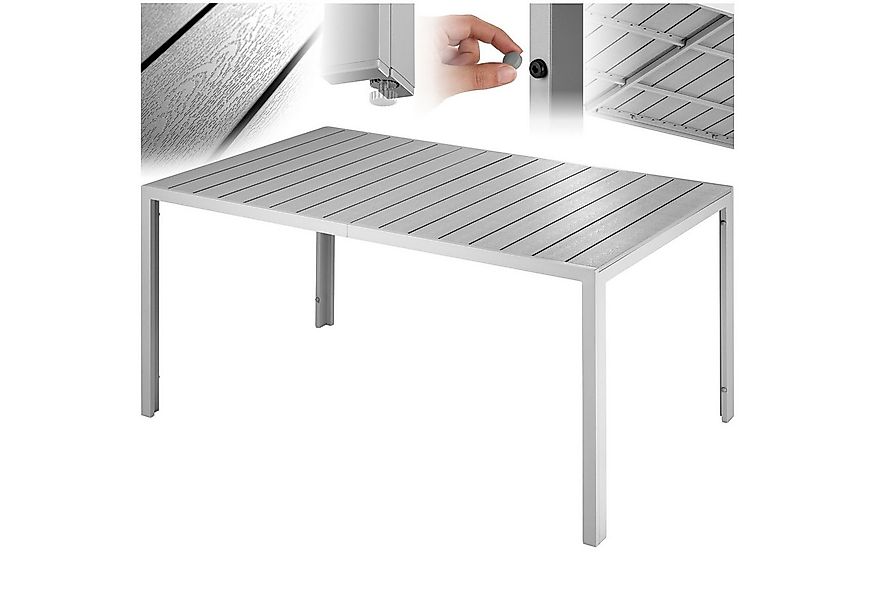 tectake Gartentisch Bianca (1-St., 1 tlg), Rostfreies, stabiles Gestell aus günstig online kaufen